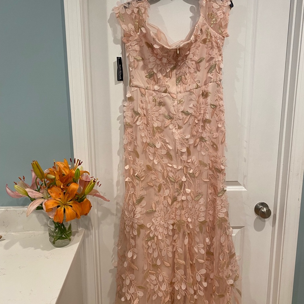 R&M Richards Pink Floral Maxi Dress